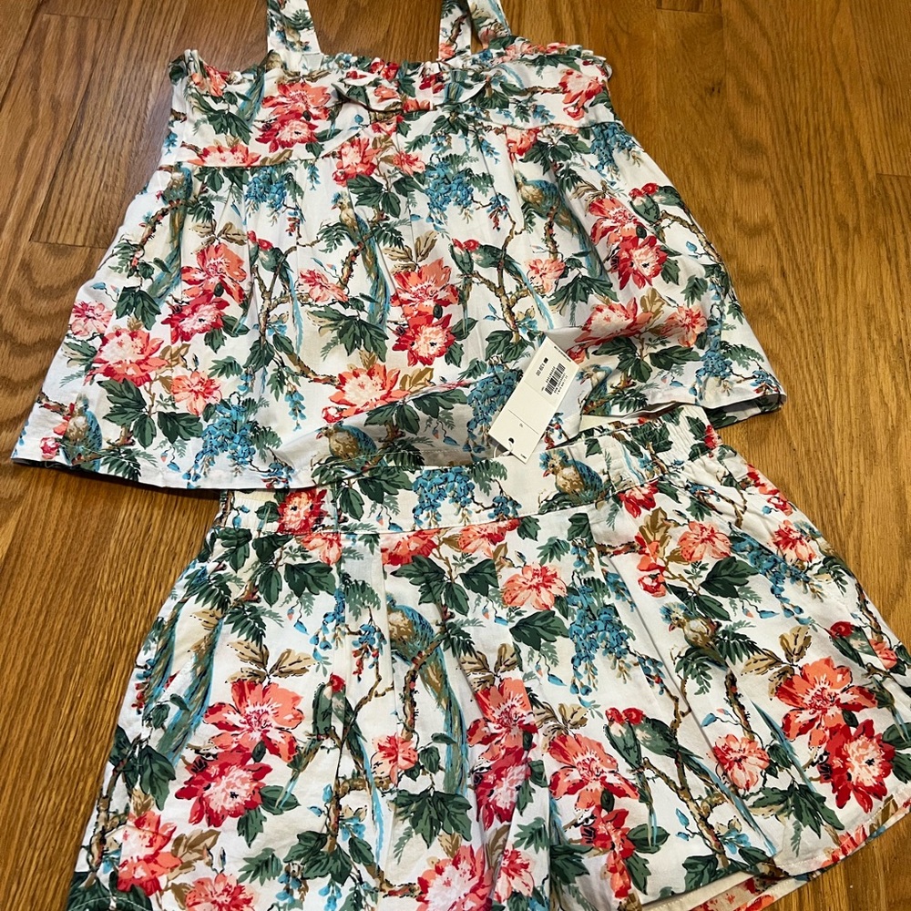 Janie and Jack Floral tank and short sets. NWT